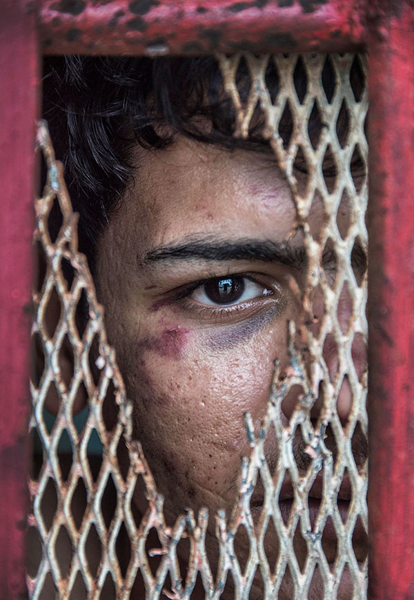 Manus Island asylum seeker detention - Lorengau police cell - pic by Brian Cassey