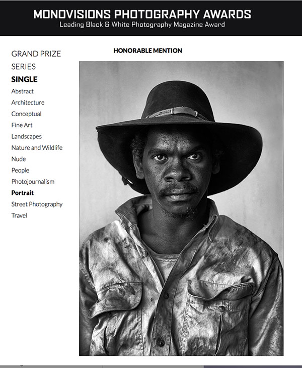 2017 Monovisions B&W Photography Awards - Portrait - "Aak Puul Ngnatam Stockman - Dominic" - by Brian Cassey