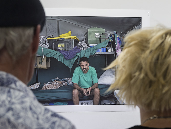 'Inside Manus Detention Centre' at the Fox Gallery Melbourne - by Brian Cassey