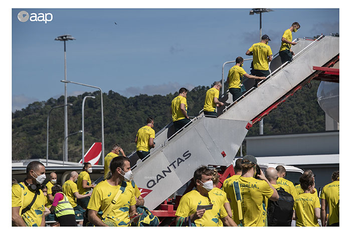 The Australian Olympic team departs Cairns for the Tokyo 2021 Games - Images by Brian Cassey for AAP