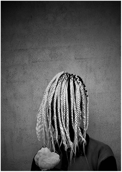 Winner - Trinity Bay High School Photographic Portrait Prize 2021 - 'No Face' by Patrick Rubambo - judge Brian Cassey