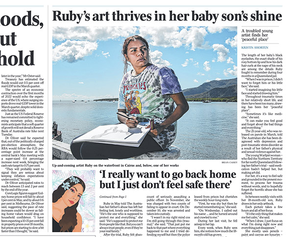 Ruby from Yuenemudu - story by Kristin Shorten, images by Brian Cassey - The Australian