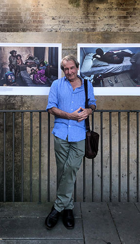 Brian Cassey at his Head vOn Photo Festival exhibition "(Selection From) - A Photographer's Life - Part Two" at Reservoir Garden Paddington Sydney - image by Serena Dzenis