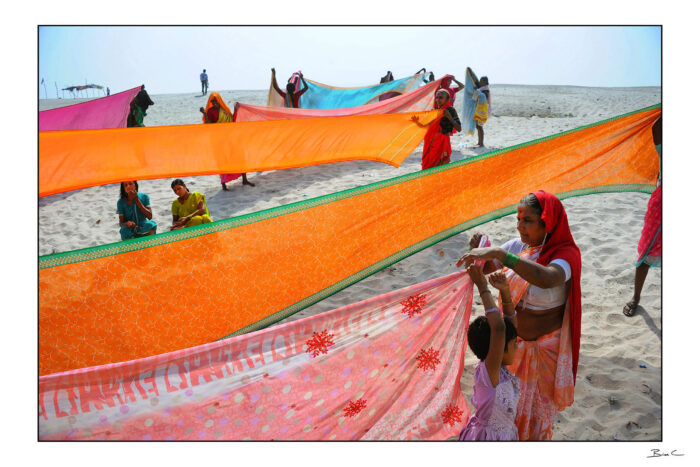 Drying Saris on the Banks of the Ganges (2011)