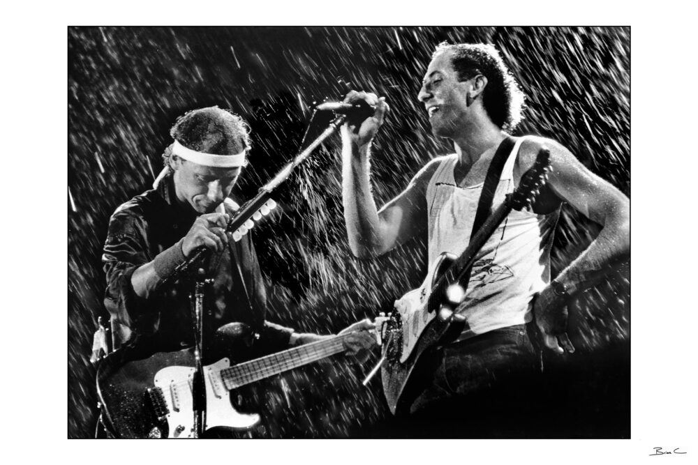 "Singing in the Rain - Dire Straits" - 1986 - Signed Collector Print by Brian Cassey